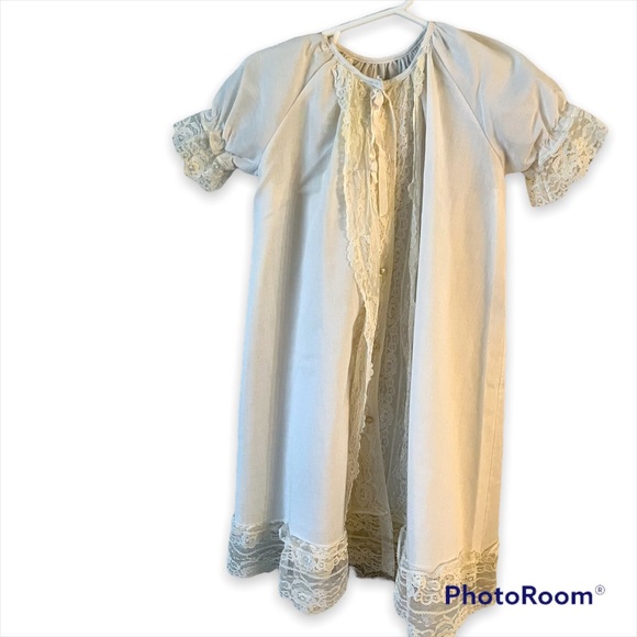 Lace Baptism or Easter Gown with Slip and Bonnet